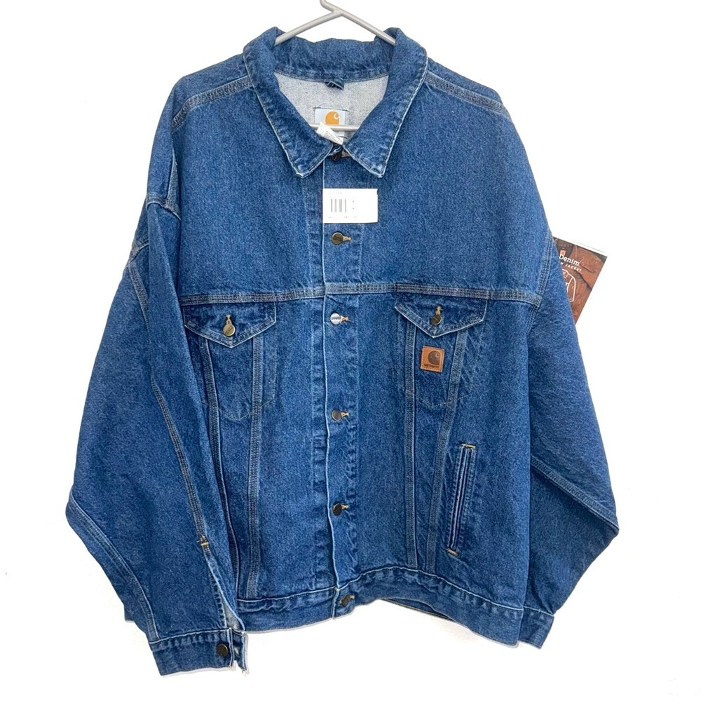 NEW CARHARTT Heavyweight Triple Stitched Denim Jean Jacket Size 4XL